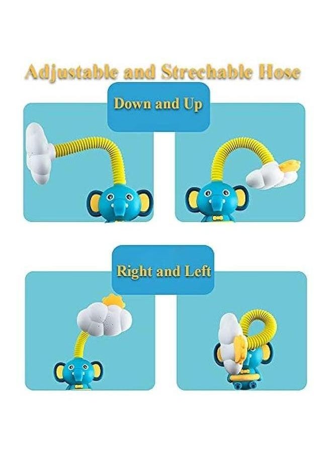 Generic - Bathtub Shower Head Toy, Elephant Electric Sprinkler Toy for Kids Tub Water Pump Bath Toddlers Hand with 3 Suction Cups (Pink) - Image 1