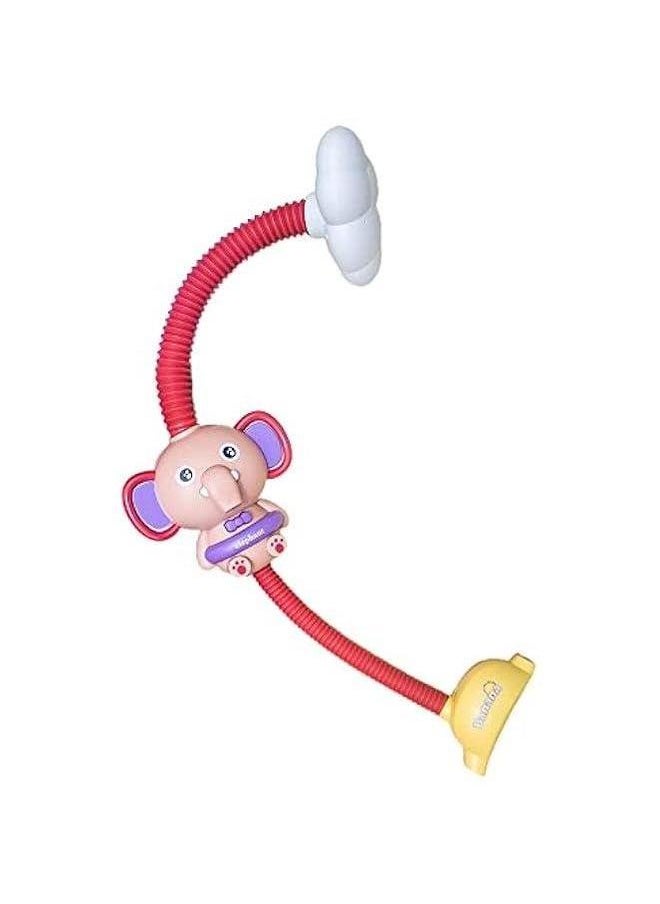 Generic - Bathtub Shower Head Toy, Elephant Electric Sprinkler Toy for Kids Tub Water Pump Bath Toddlers Hand with 3 Suction Cups (Pink) - Image 1
