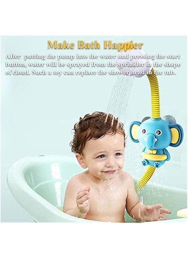 Generic - Bathtub Shower Head Toy, Elephant Electric Sprinkler Toy for Kids Tub Water Pump Bath Toddlers Hand with 3 Suction Cups (Pink) - Image 1