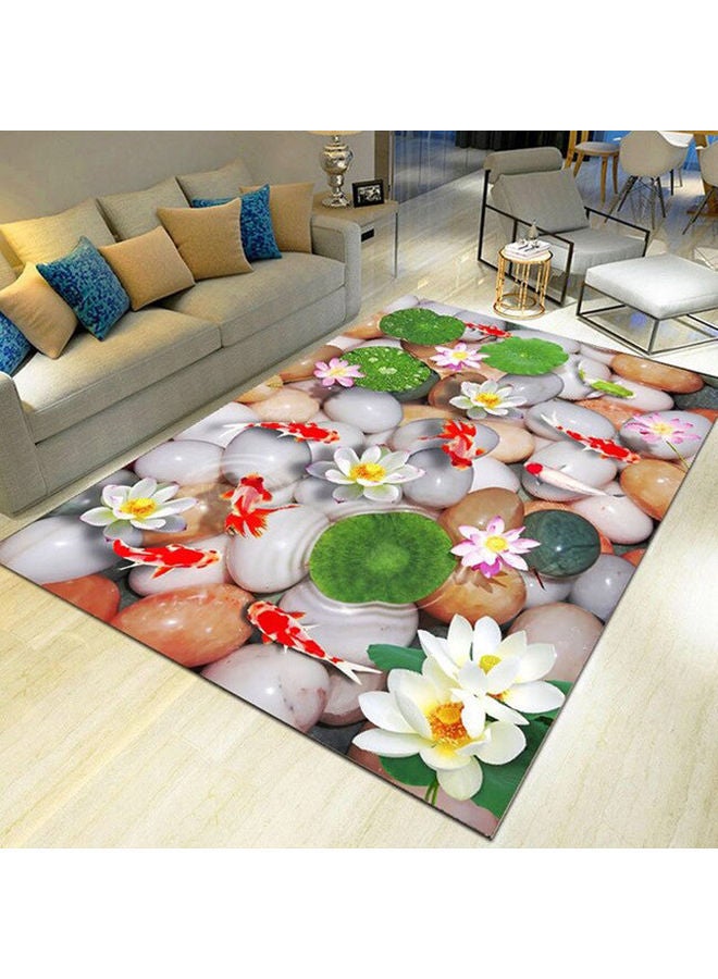 Y&D 3D Flower Carpet Hallway Living Room Ocean Rugs Multicolour 40 X 60centimeter