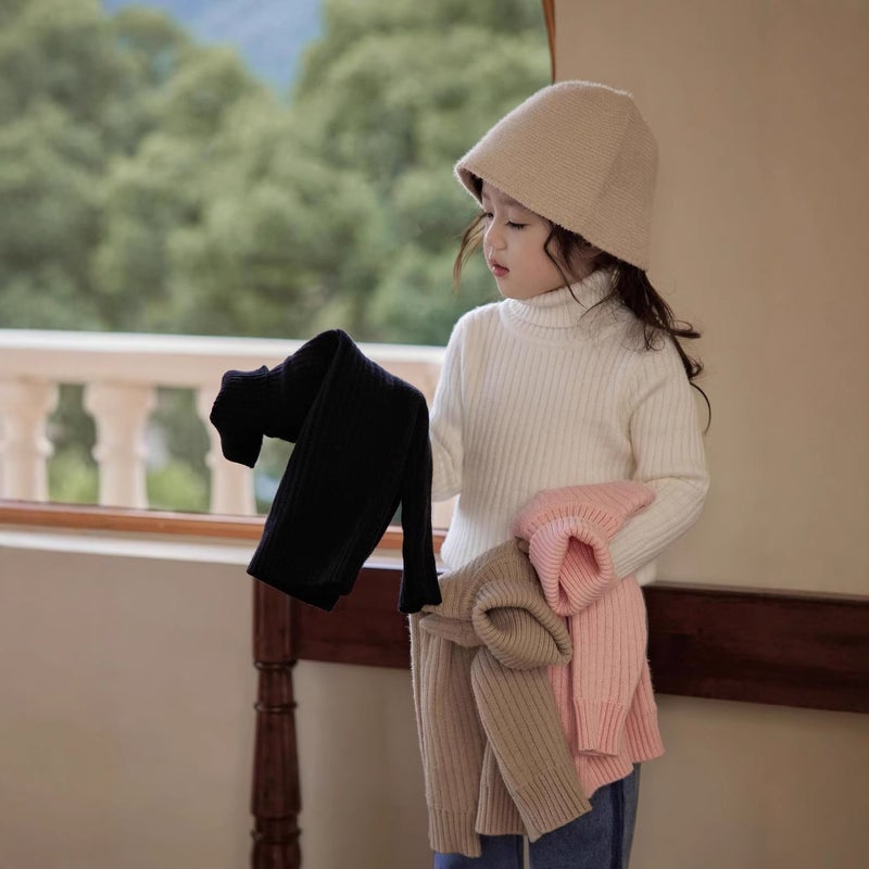 Soft And Waxy Baby Turtleneck All-In-One Velvet Knitwear Bottoming Shirt For Women, Versatile And Stylish 2025 Winter New Baby Knitwear - Image 5