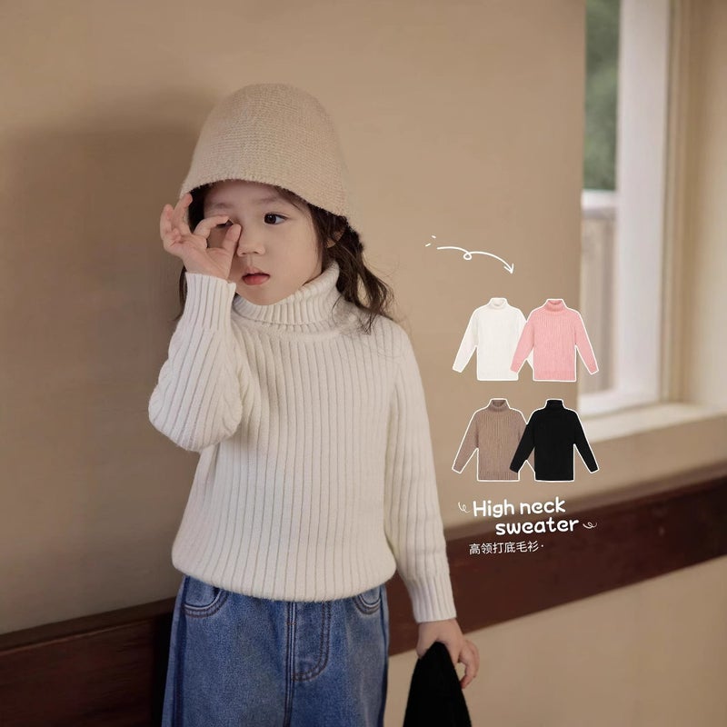 Soft And Waxy Baby Turtleneck All-In-One Velvet Knitwear Bottoming Shirt For Women, Versatile And Stylish 2025 Winter New Baby Knitwear - Image 2