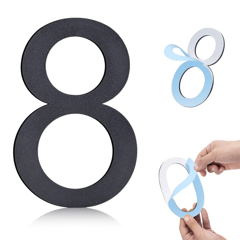 Hoiuter 6 Inch Selfadhesive House NumbersStainless Steel House Number for OutsideBig Modern House Numbers Garden Door Address Numbers for House 911 Visibility Signage 8 - Image 2