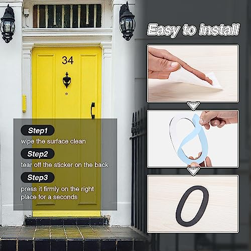 Hoiuter 6 Inch Selfadhesive House NumbersStainless Steel House Number for OutsideBig Modern House Numbers Garden Door Address Numbers for House 911 Visibility Signage 8 - Image 3