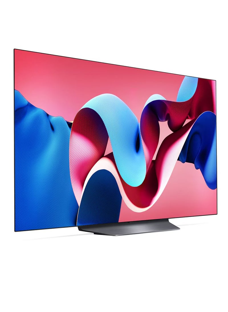 LG 55 Inch 4K OLED WebOS 24 Dolby ATMOS HDR 10 Smart TV, 120HZ, Dolby Vision, HLG,α9 AI Sound Pro (Virtual 9.1.2 Up-mix), Magic Remote included CS4 , (2024 Model - KSA Version) - OLED55CS4VA Black - Image 2