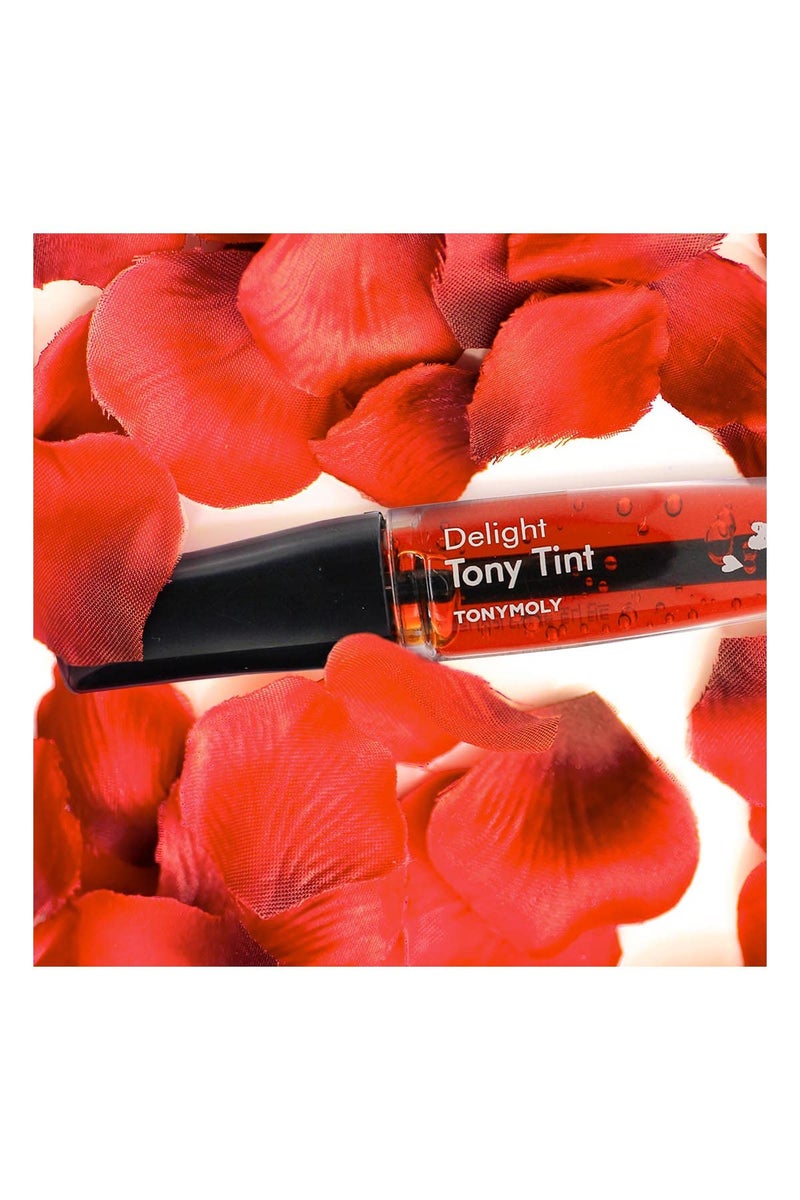 TONYMOLY توني مولي ديللايت توني ليب تينت، صبغة شفاه كورية، صبغة عالية الصبغة، تركيبة مرطبة ومغذية 9.0 جرام برتقال تشاتشا - Image 5
