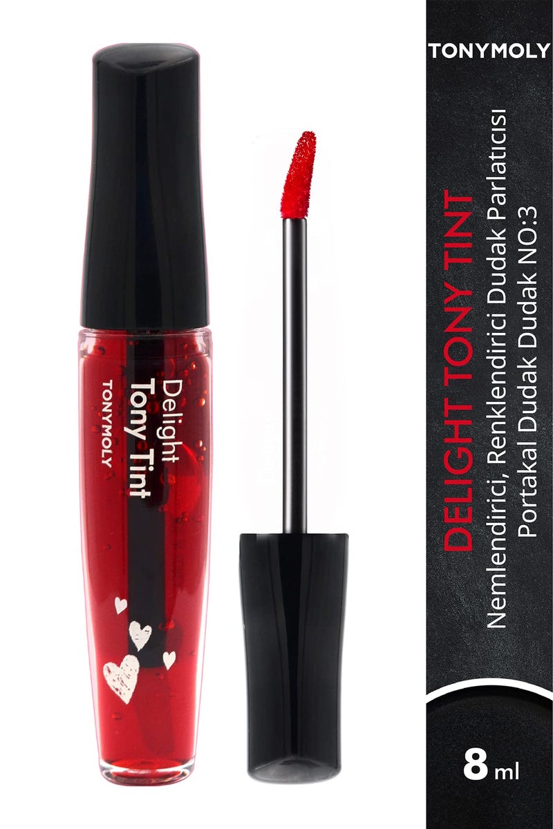 TONYMOLY توني مولي ديللايت توني ليب تينت، صبغة شفاه كورية، صبغة عالية الصبغة، تركيبة مرطبة ومغذية 9.0 جرام برتقال تشاتشا - Image 2