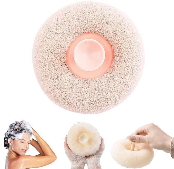 Loquat Sponge Shower Bath Loofah Mud Dirt Remover Exfoliating Soft Massager And Scrubber for Women Men Babies Kids Rendom Color LOOFAH SHOWER BATH SPONGE - Image 1