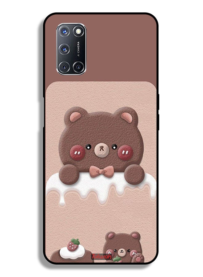 Tolwak Oppo A92 Protective Case Cover Bear Strawberry - Image 1