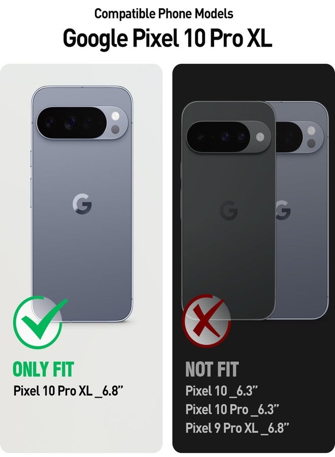 Poetic Guardian MagPro Case for Google Pixel 10 Pro XL 5G, [Compatible with MagSafe & Fingerprint ID], [2 Front Frame] Full-Body Shockproof Clear Cover with Built-in Screen Protector, Black/Clear - Image 2