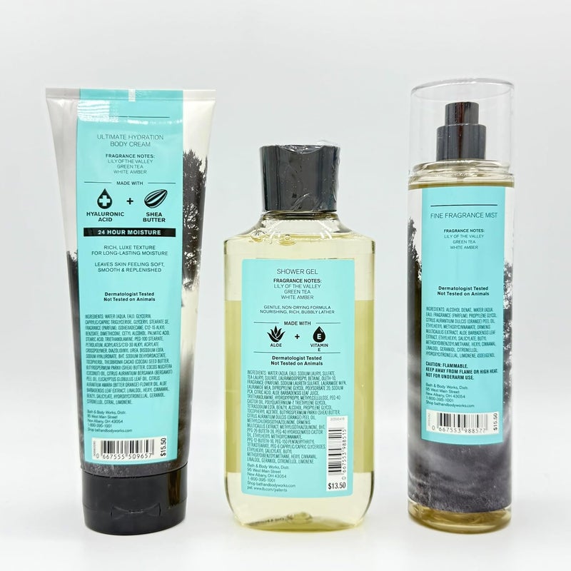 Misty Morning 3Piece Bath Bundle Ultimate Hydration Body Cream Shower Gel and Fine Fragrance Mist - Image 2