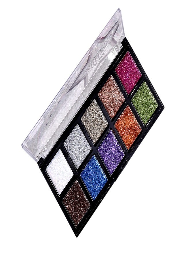 JH J & H Glitter Eyshadow Professional Colors Eyes Glitter Eye Shadow Palette - 10 Ultimate Color - Image 1