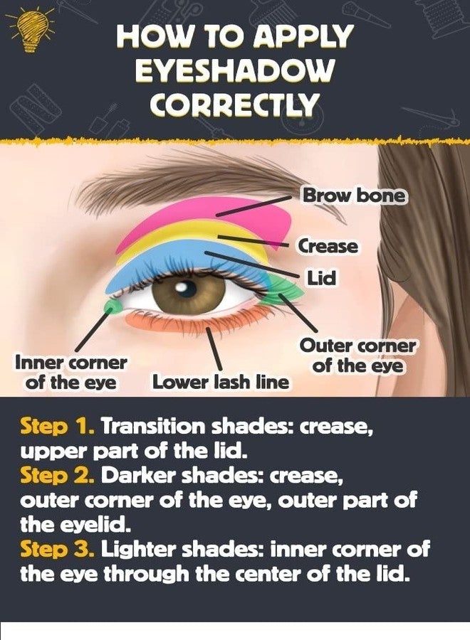 JH J & H Glitter Eyshadow Professional Colors Eyes Glitter Eye Shadow Palette - 10 Ultimate Color - Image 5