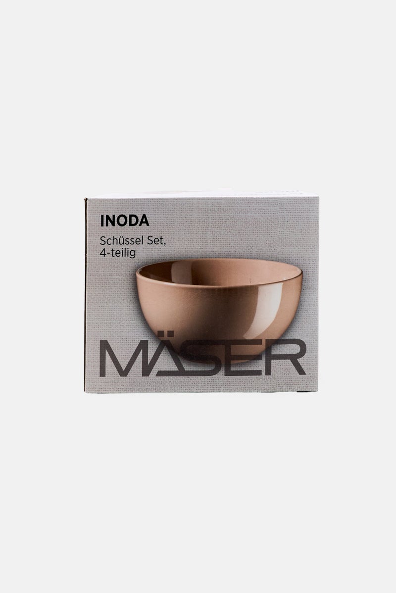 Maser 4 Pieces Round Bowl, Beige  - Image 2