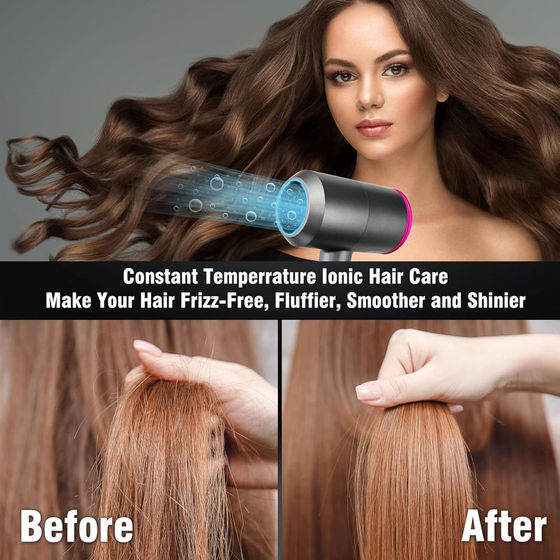 Professional Hair Dryer, 2000W Powerful Ionic Hairdryer with Diffuser Blow Dryer with 2 Speeds, 3 Heating and Cool Button for Women Man Home Travel Salon Curly and Straight Hair - Image 2