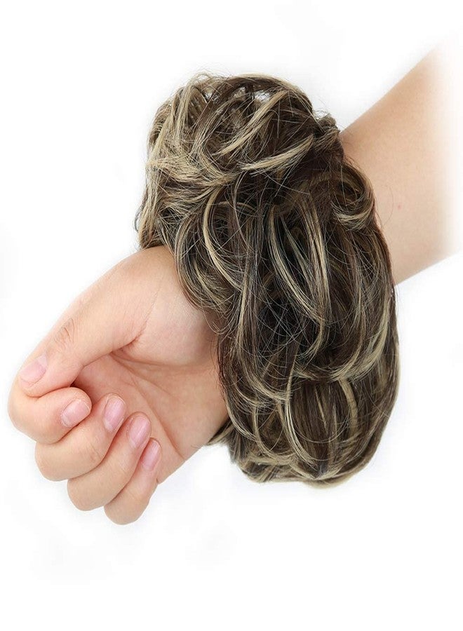 MORICA Messy Hair Bun Hair Scrunchies Extension Curly Wavy fake hair bun Synthetic Chignon hair pieces for Women(85H6A) - Image 4