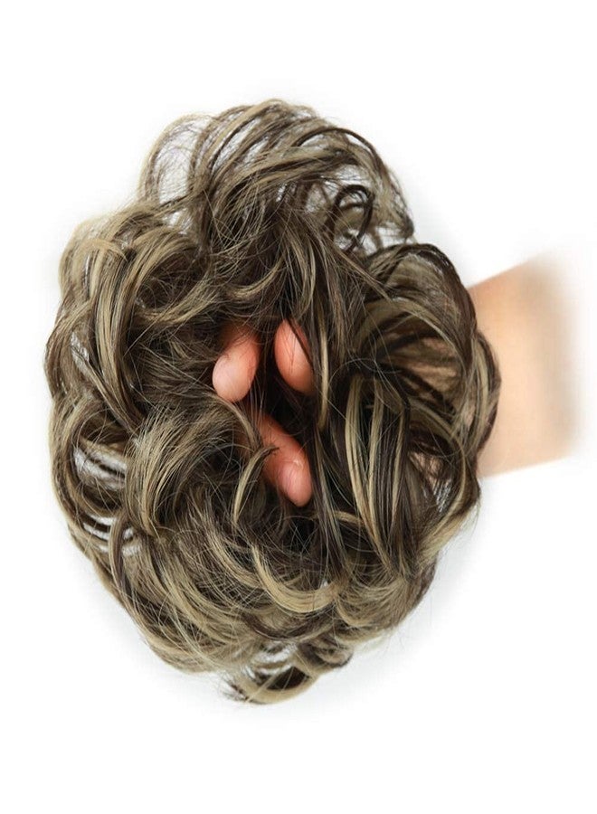 MORICA Messy Hair Bun Hair Scrunchies Extension Curly Wavy fake hair bun Synthetic Chignon hair pieces for Women(85H6A) - Image 5