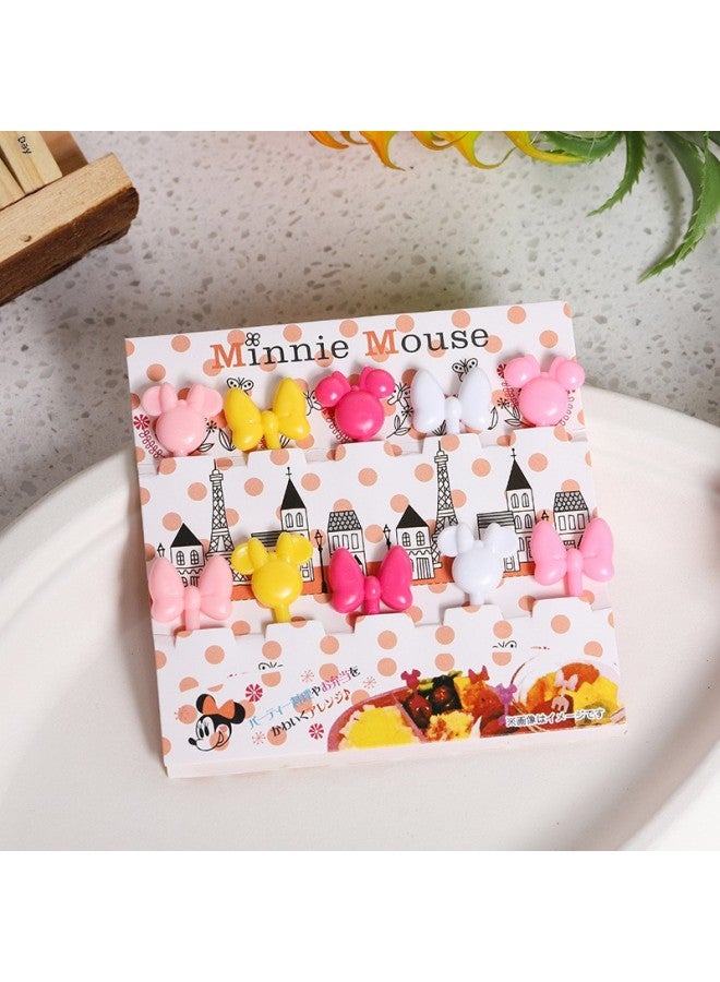 Cartoon Mini Fruit Fork Household Cute Animal Bento Sign Creative Children's Bento Decorative Sign Set-Specifications:10pc Giraffe Opp Bag  - Image 4