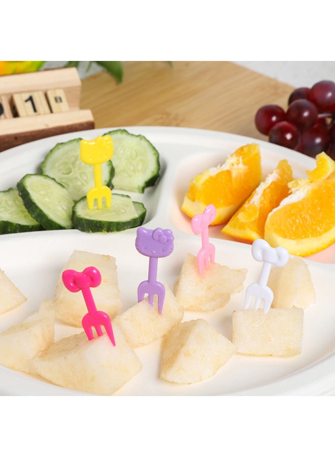 Cartoon Mini Fruit Fork Household Cute Animal Bento Sign Creative Children's Bento Decorative Sign Set-Specifications:10pc Giraffe Opp Bag  - Image 3