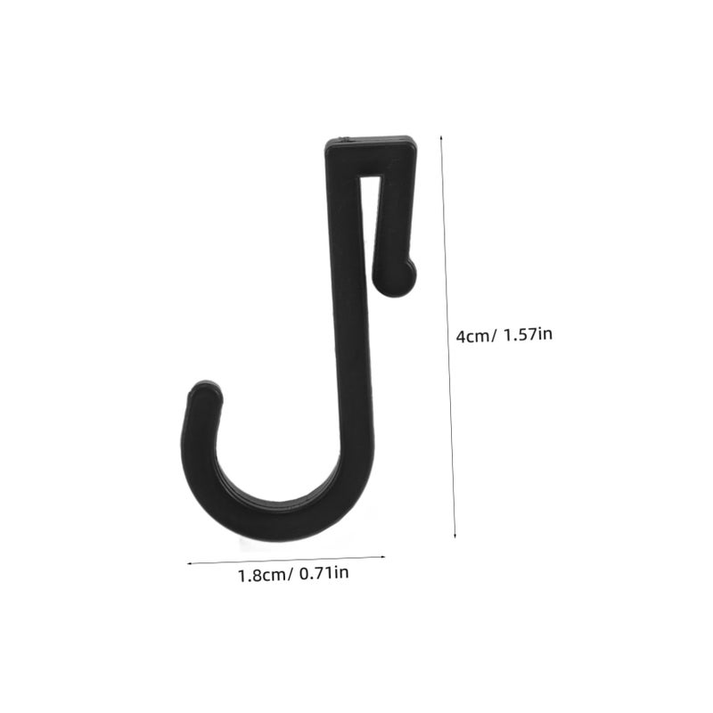 Modern Design Flat J Hooks 4 Pack for Hanging Coats Bags Towels in Home Office or Car - Image 3
