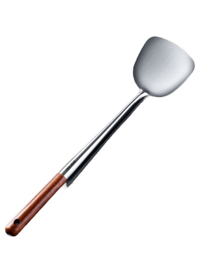 Canjiangjun 304 Stainless Steel Spatula, Long-Handled Kitchen Utensil, Heat-Resistant, Walnut Wood Handle, Cooking Spatula - Image 2