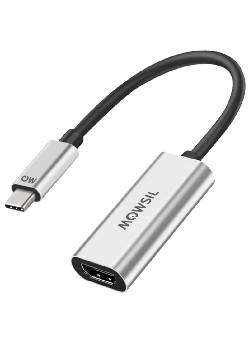 MOWSIL USB-C to HDMI 4K Adapter, Ultra-Slim & Portable, 4K High-definition Picture Quality, Lossless Sound Quality, Plug & Play, Grey  - Image 1
