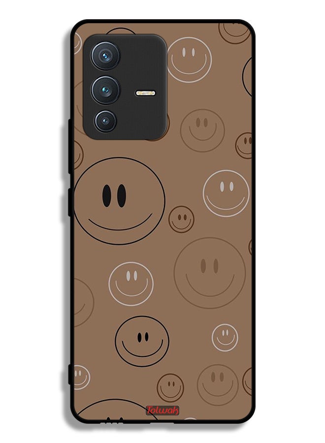 Tolwak Vivo V23 5G Protective Case Cover Smiley Faces Pattern - Image 1