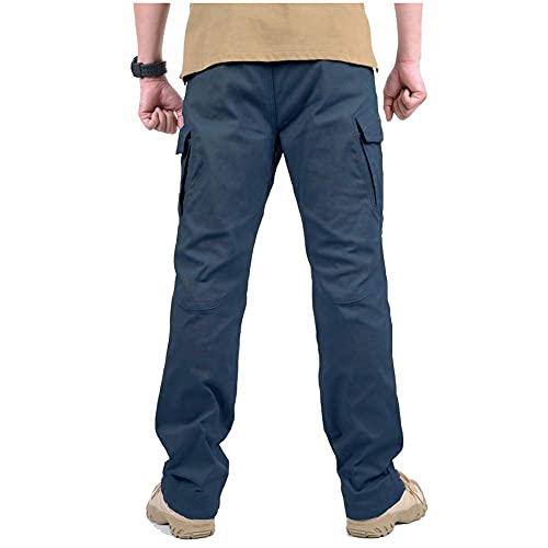 CARWORNIC Gear Men's Hiking Tactical Pants Lightweight Cotton Outdoor Military Combat Cargo Trousers (30W x 30L, Navy Blue) - Image 3