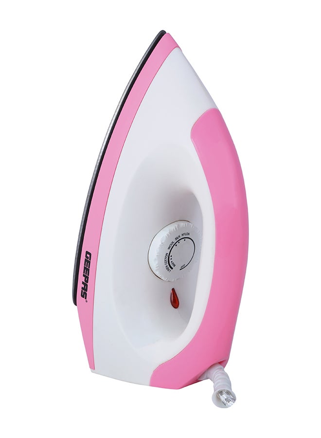 GEEPAS Dry Iron - Non-Stick Coating Plate & Adjustable Thermostat Control | Indicator Light with ABS Material | 2 Years Warranty 1200 W GDI7782 White, Pink - Image 3