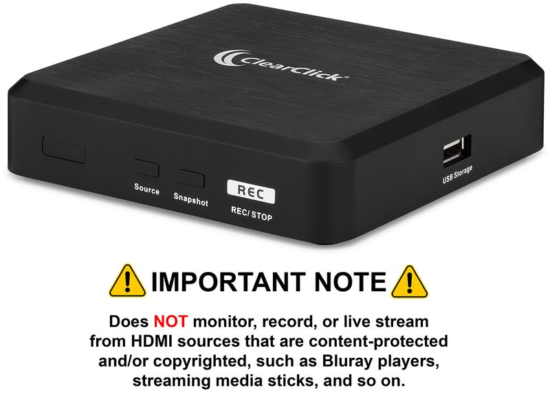ClearClick HD Capture Box Platinum - Capture and Stream Video from HDMI, RCA, AV, VGA, YpbPr, VHS, VCR, DVD, Camcorders, Hi8 - Image 2