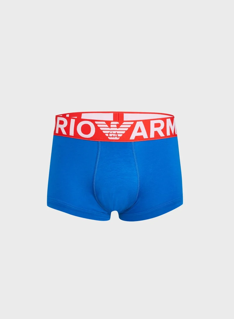 EMPORIO ARMANI Wide Logo Band Trunks