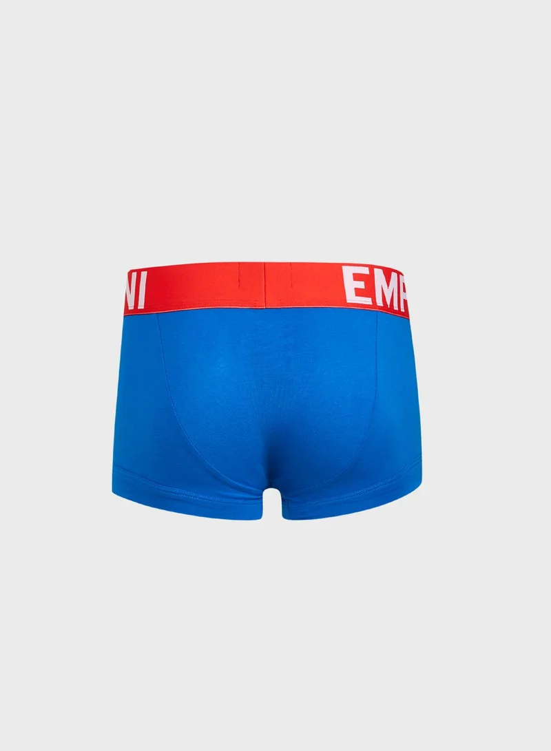 EMPORIO ARMANI Wide Logo Band Trunks