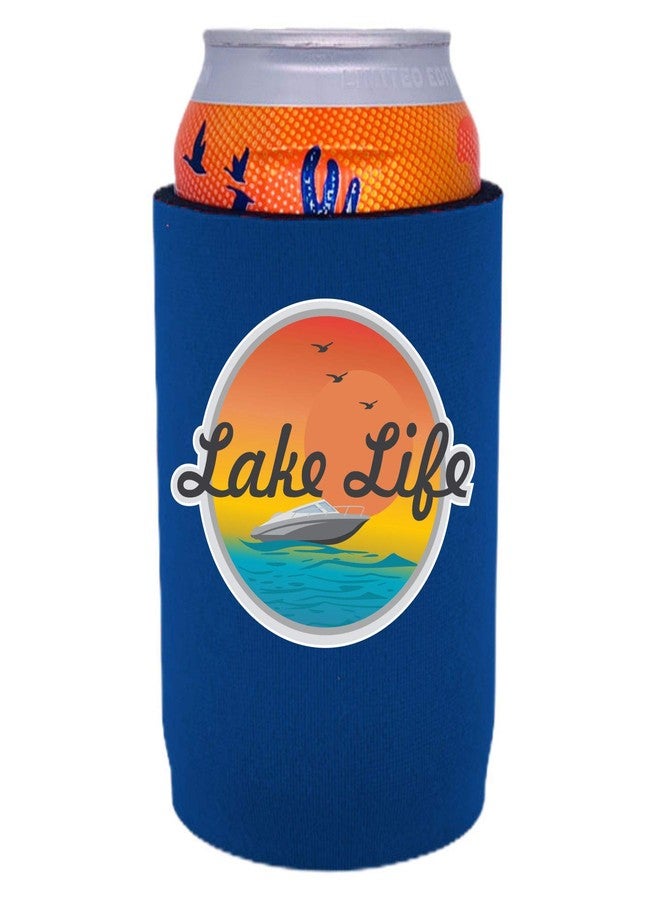 Coolie Junction Lake Life Full Bottom Can Coolie (Royal Blue, 2 Pack) - Image 2