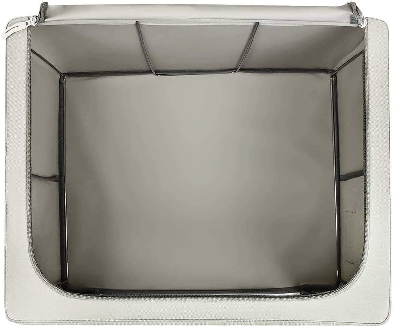 Nitevo Large Capacity Clothes Storage Bag Organizer With Thick Fabric Visible Steel Frame Waterproof MoistureProof Storage Box - Image 4