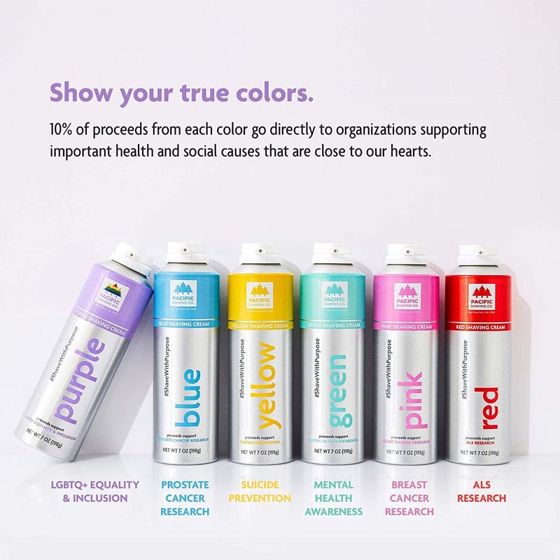 Pacific Shaving Company Purple Shaving Cream - Foaming Colorful Shaving Cream - Hydrating, Redness Reducing + Irritation Free Shave Cream (7 Oz) - Image 3