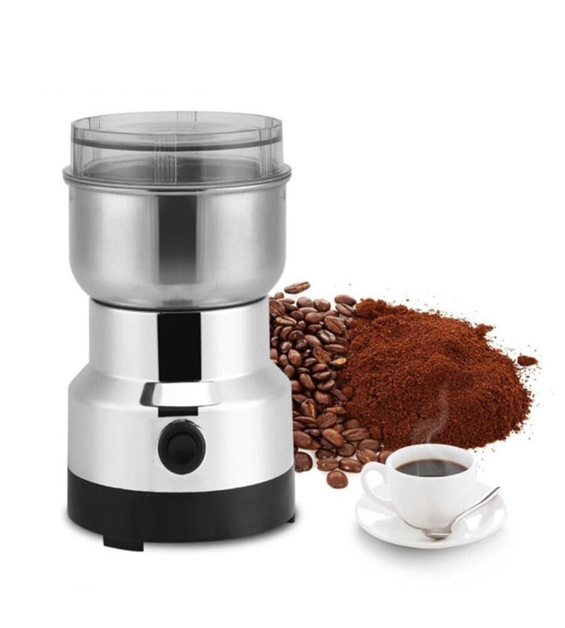 شظايا كريست سليفرز كريست G-8300 مطحنة قهوة وتوابل كهربائية بـ 4 شفرات ستانلس ستيل قوة 300 وات فضي - Image 1