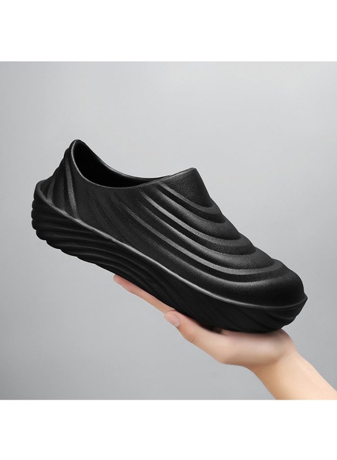 Unisex Adults Kitchen Safety Shoes Chef Shoes Non Slip Garden Work Shoes Lightweight Waterproof Restaurant Food Service Shoes UK5-10, Black, - Image 4