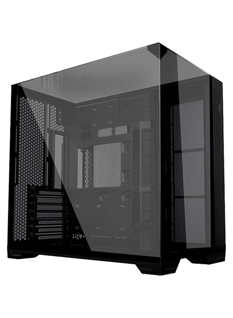 انفني ارك حاسوب ألعاب INFINIARC RTX 5060 المكتبي (صندوق Lian Li O11D VISION، لوحة أم B650، بطاقة رسومات RTX 5060 بسعة 8 جيجابايت، معالج AMD Ryzen 5 7600، ذاكرة RAM بسعة 16 جيجابايت DDR5، قرص SSD M.2 بسعة 1 تيرابايت، مبرد سائل أسود ARGB بحجم 360 مم، مزود طاقة 650 واط برونزي، ويندوز برو) أسود - Image 2