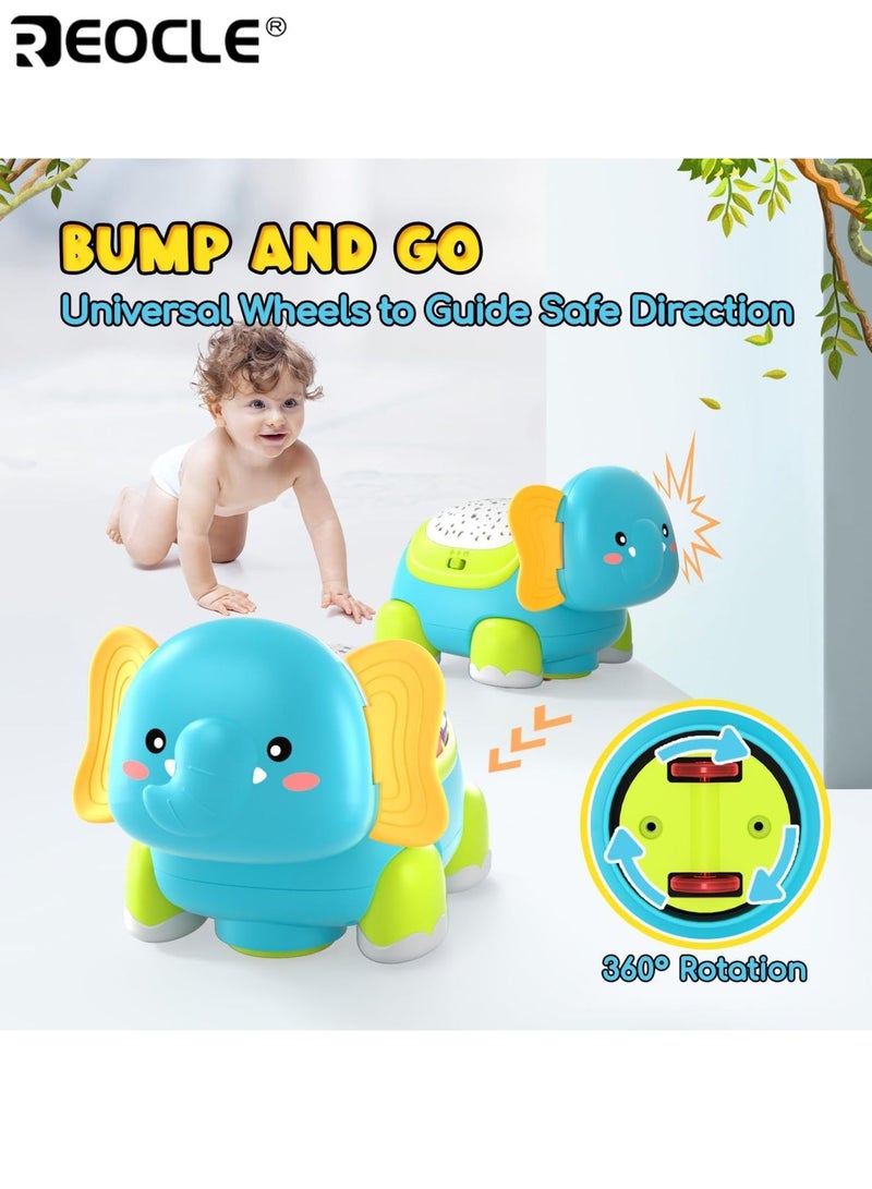 ريوكل لعبة طفل موسيقية زاحفة للأطفال مع جهاز عرض الضوء والصوت التعلم التعليمي المبكر الألعاب الحسية التنموية لمدة 6 إلى 12 شهرا للأطفال الصغار الأولاد والبنات - Image 5