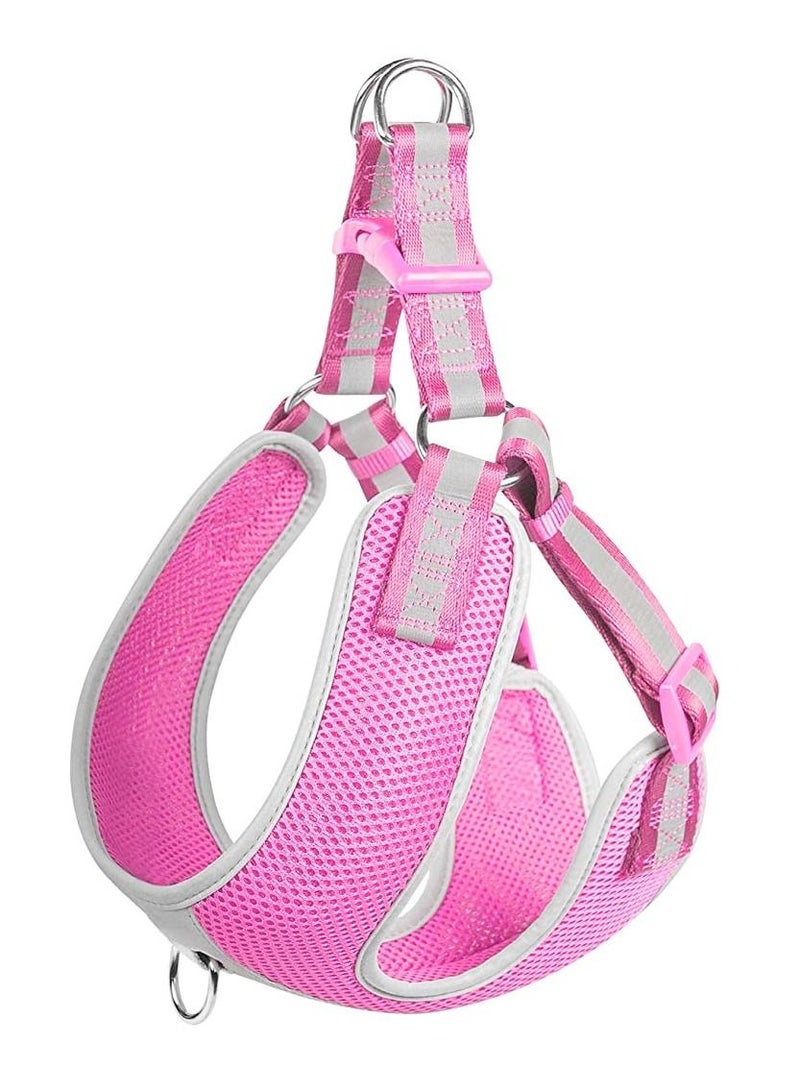 Step in Dog Harness Body Belt Reflective Pink XS