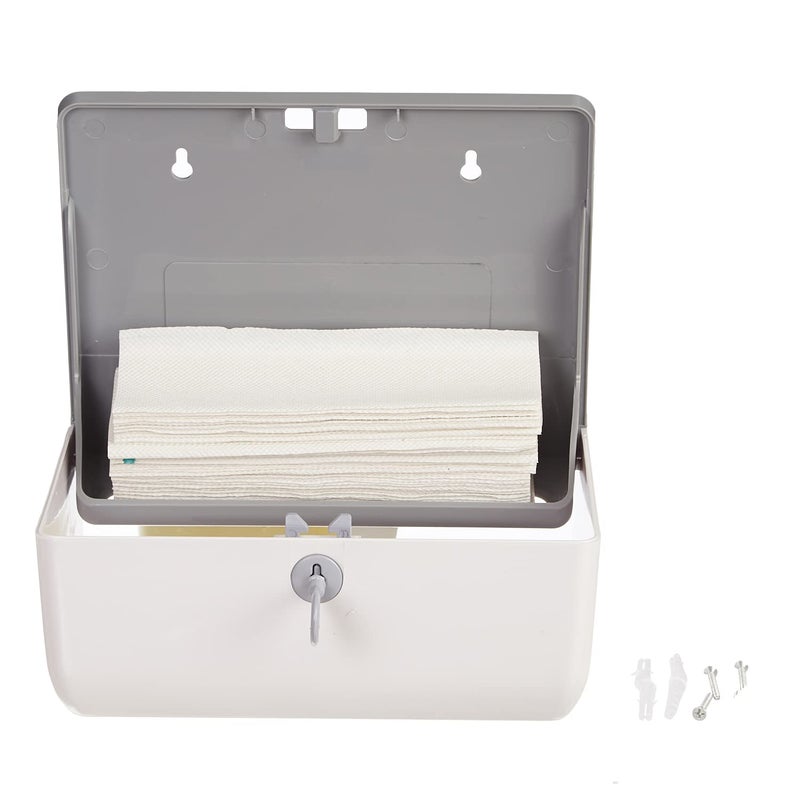 MDN Mist Multi Fold Paper Towel Dispenser Wall Mount Tissue Holder for Home Office Counterpart and Restroom Business Commercial use Tissue Dispenser with Two Refill (White) - Image 4