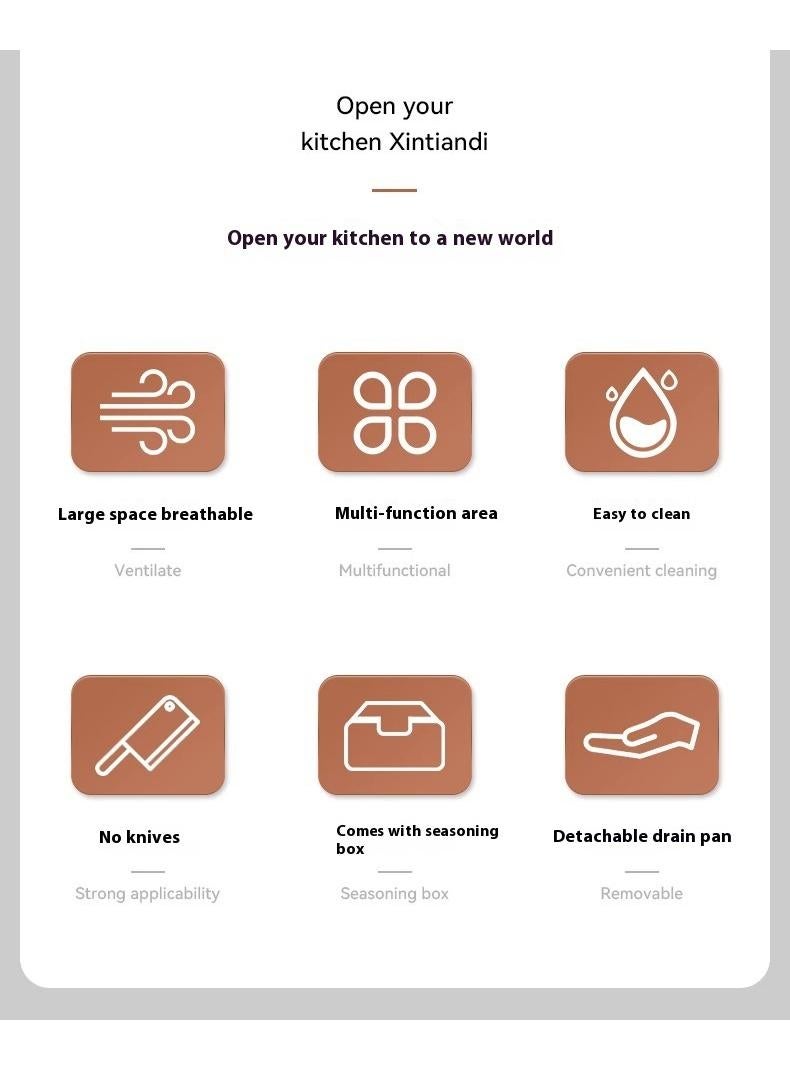 general Multi Functional Kitchen Storage Rack With Seasoning Storage Box - Image 3