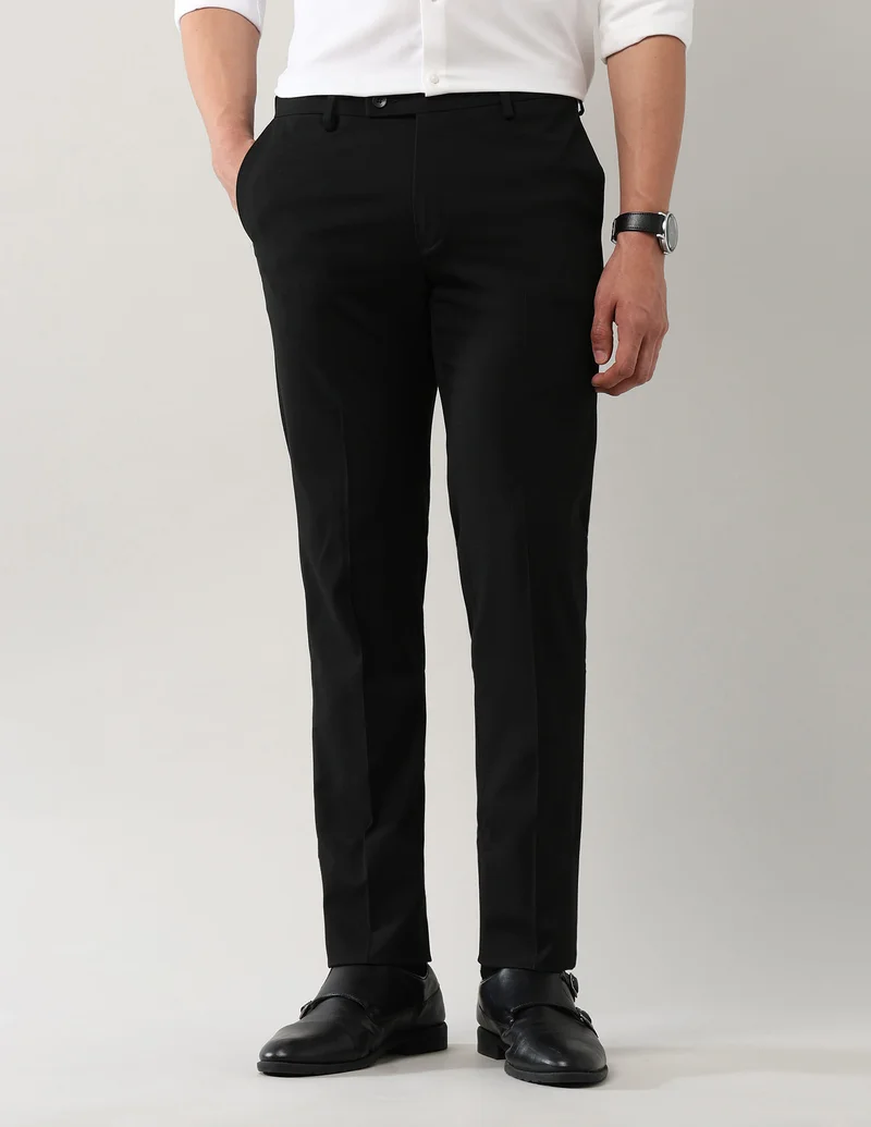 Arrow Solid Dobby Trousers