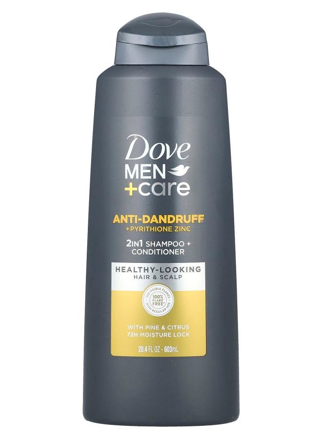 Dove Men + Care Anti-Dandruff 2-In-1 Shampoo + Conditioner Pine & Citrus 20.4 fl oz (603 ml)