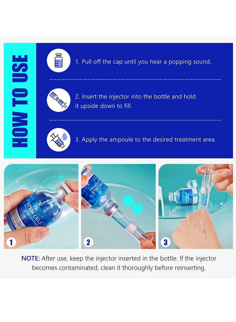 TIVLON Stem Cell Serum 35ml Anti Aging Anti Wrinkle Stem Cell Ampoule Facial Serum Reduce Wrinkles Moisturizes Skin Stimulate Collagen Firm & Improve Skin Promote Youthful Glow - Image 4