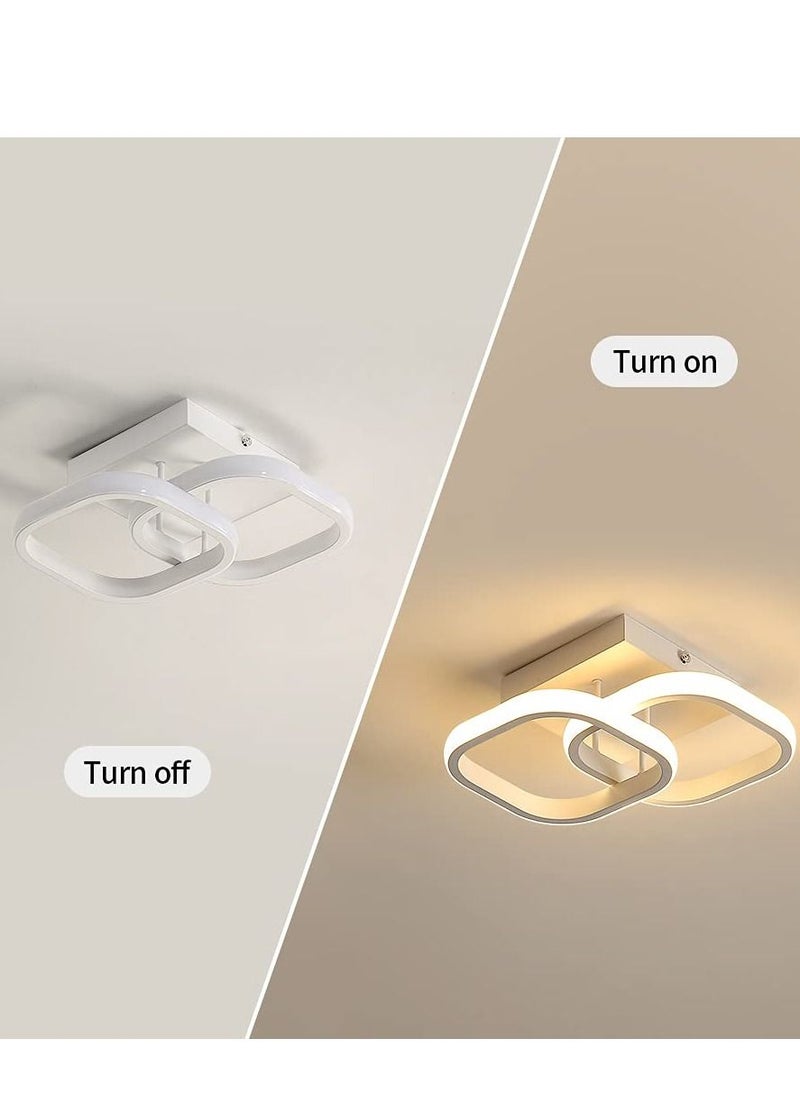 XiuWoo - LED Ceiling Light 22W Modern LED Energy Saving Light, LED Ceiling Lamp for Hallway Entrance Office Bedroom Kitchen Metal Square Design Ceiling Lighting Fixture 3 Color 3000K-6500K - Image 1