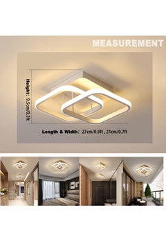 XiuWoo LED Ceiling Light 22W Modern LED Energy Saving Light, LED Ceiling Lamp for Hallway Entrance Office Bedroom Kitchen Metal Square Design Ceiling Lighting Fixture 3 Color 3000K-6500K  - Image 4