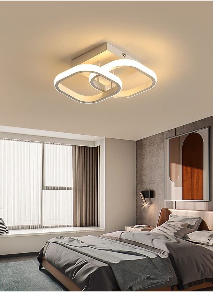XiuWoo - LED Ceiling Light 22W Modern LED Energy Saving Light, LED Ceiling Lamp for Hallway Entrance Office Bedroom Kitchen Metal Square Design Ceiling Lighting Fixture 3 Color 3000K-6500K - Image 1