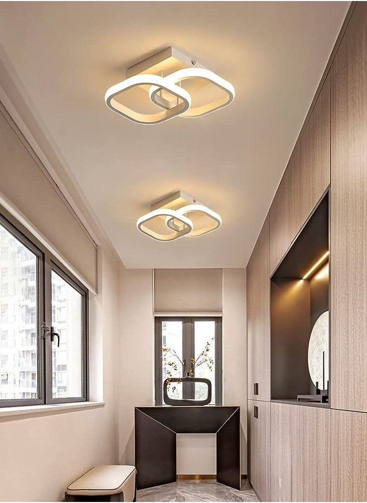 XiuWoo - LED Ceiling Light 22W Modern LED Energy Saving Light, LED Ceiling Lamp for Hallway Entrance Office Bedroom Kitchen Metal Square Design Ceiling Lighting Fixture 3 Color 3000K-6500K - Image 1