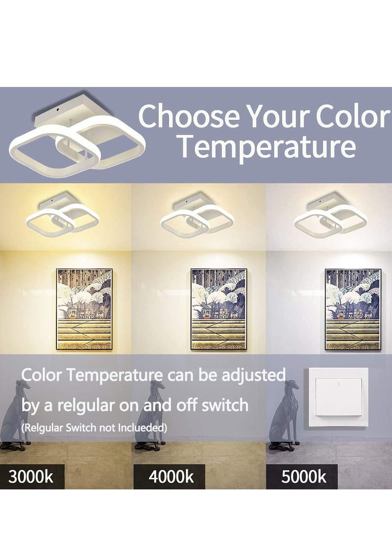 XiuWoo - LED Ceiling Light 22W Modern LED Energy Saving Light, LED Ceiling Lamp for Hallway Entrance Office Bedroom Kitchen Metal Square Design Ceiling Lighting Fixture 3 Color 3000K-6500K - Image 1
